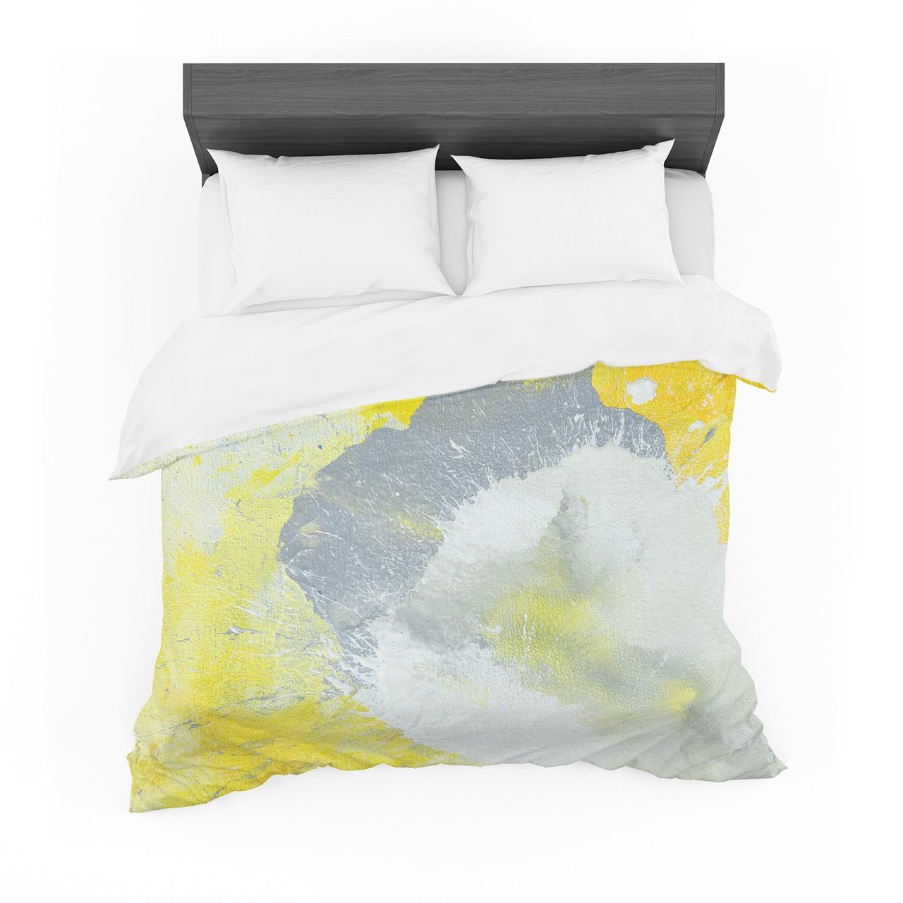 CarolLynn Tice ‘Make A Mess’ Yellow Gray Featherweight3D Customized Duvet Cover Bedding Sets