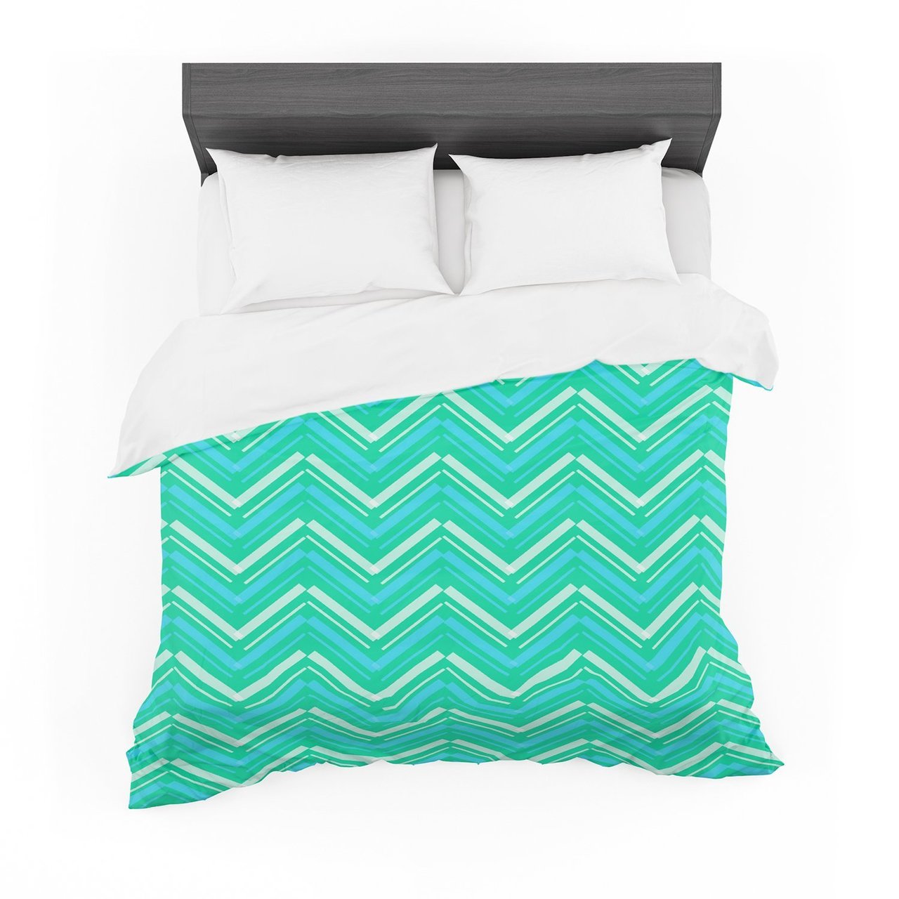 CarolLynn Tice ‘Symetrical’ Teal Turquoise Featherweight3D Customized Duvet Cover Bedding Sets