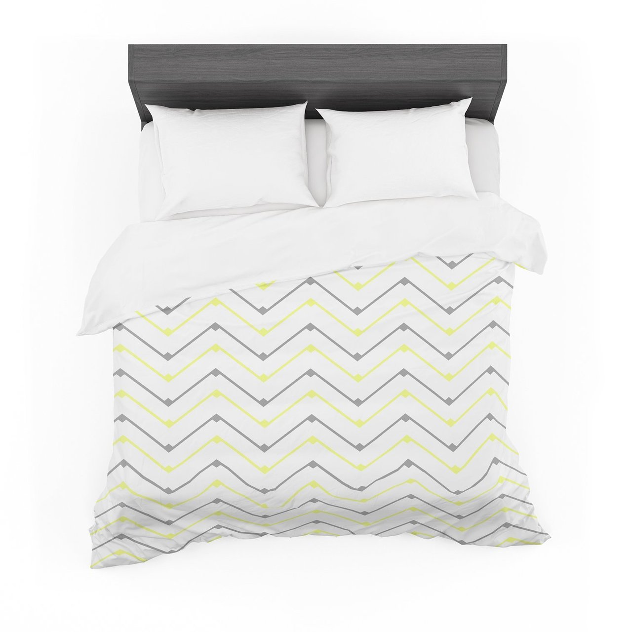 CarolLynn Tice ‘Witty’ Yellow Gray Featherweight3D Customized Duvet Cover Bedding Sets