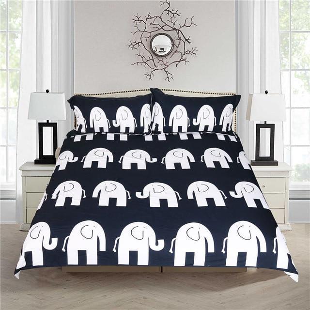 Cartoon Elephant Design ART HOP 3D Customized Duvet Cover Bedding Sets