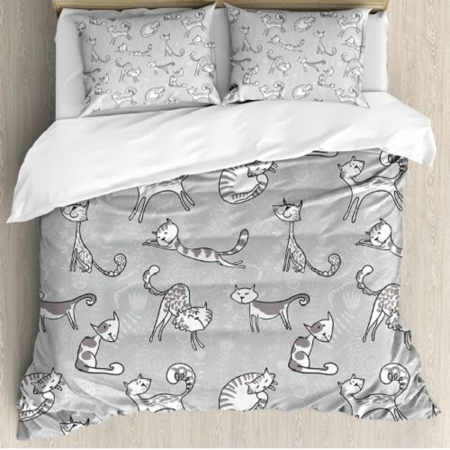 Cat Figures Cartoon Duvet Cover Set