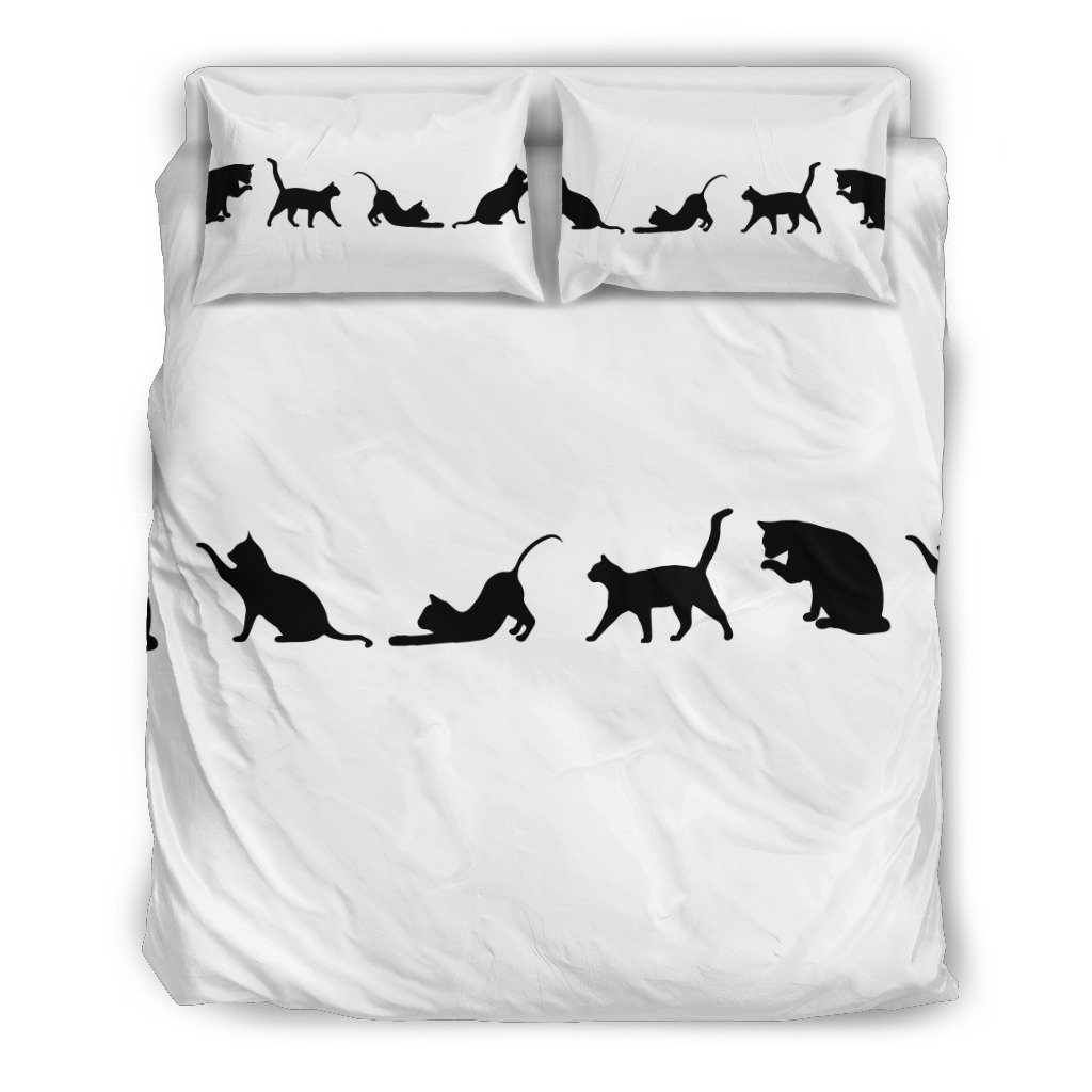 Cat White 3D Customized Duvet Cover Bedding Sets
