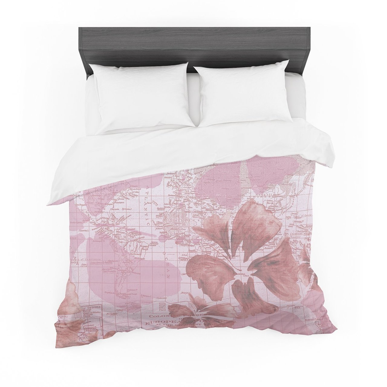 Catherine Holcombe ‘Flower Power Pink’ Map Featherweight3D Customized Duvet Cover Bedding Sets