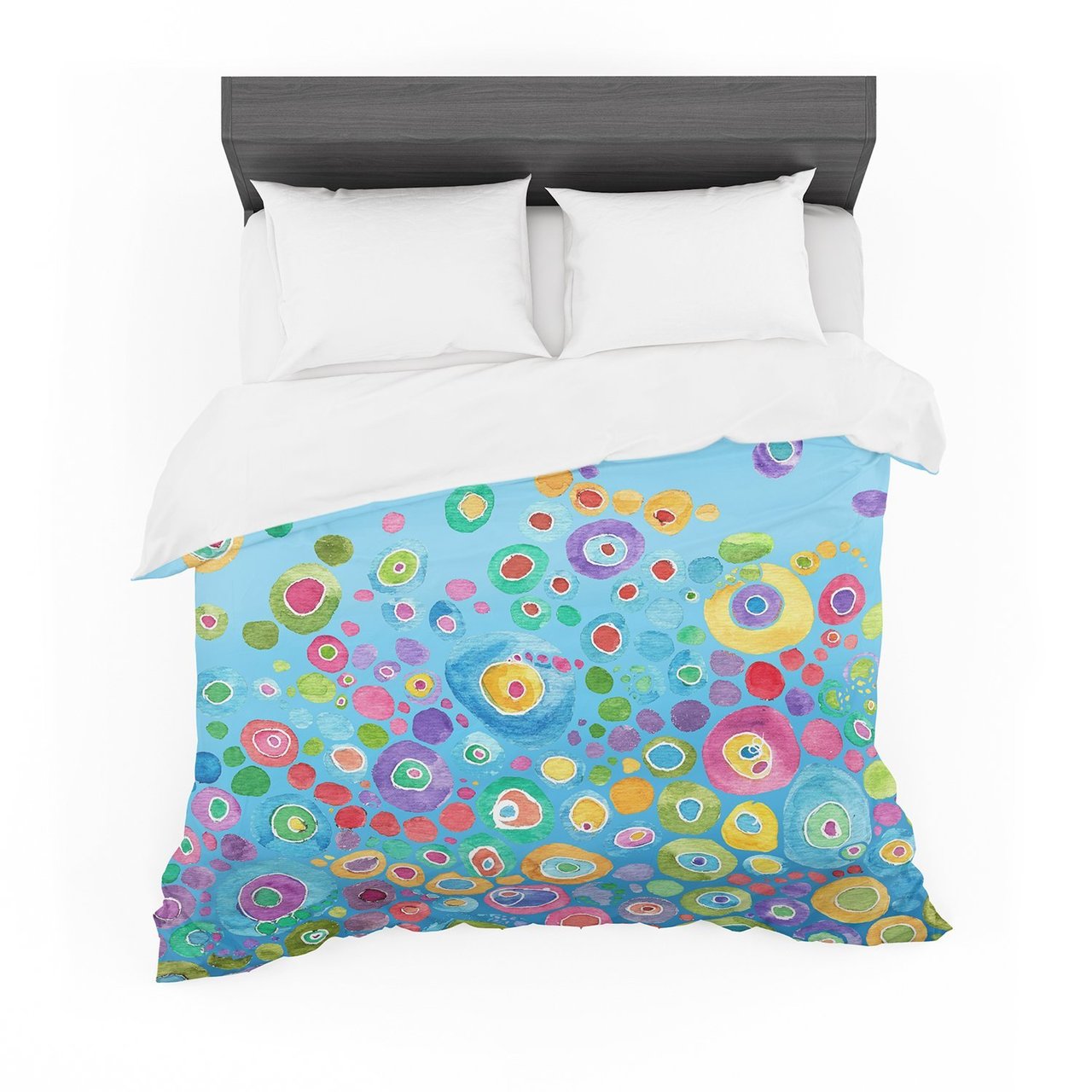 Catherine Holcombe ‘Inner Circle Blue’ Cotton3D Customized Duvet Cover Bedding Sets