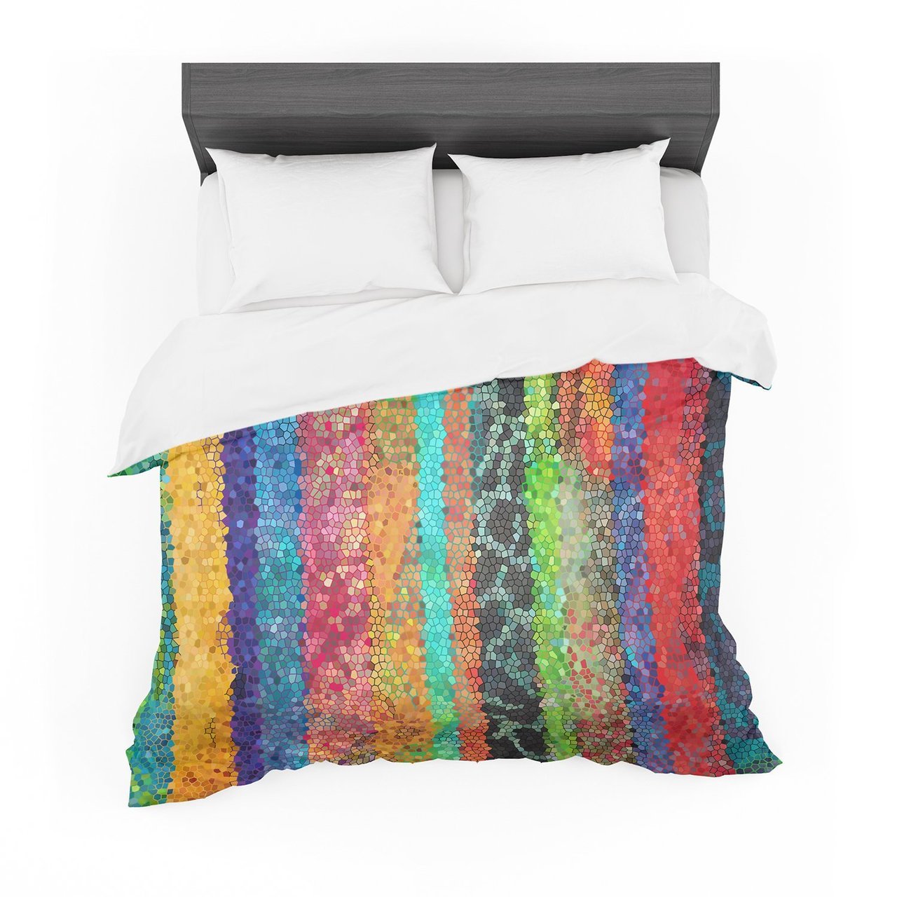 Catherine Holcombe ‘Stained Glass Batik Mosaictripe’ Cotton3D Customized Duvet Cover Bedding Sets