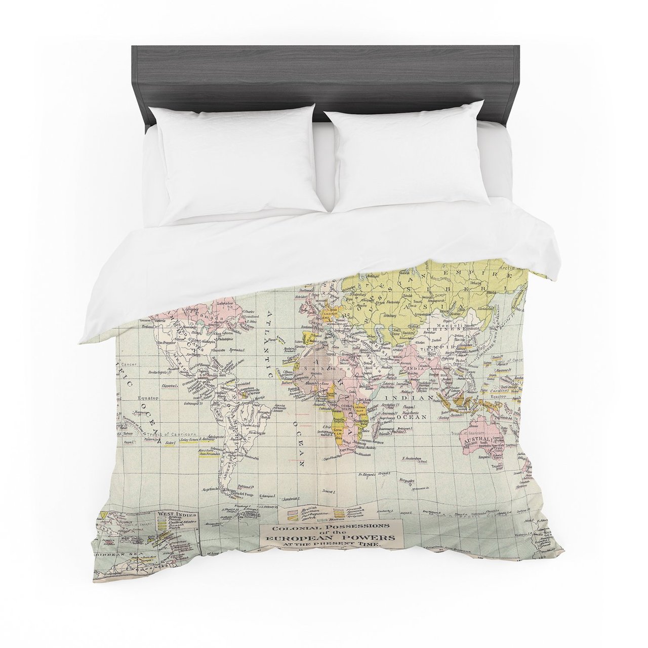 Catherine Holcombe ‘Travel’ World Map Featherweight3D Customized Duvet Cover Bedding Sets