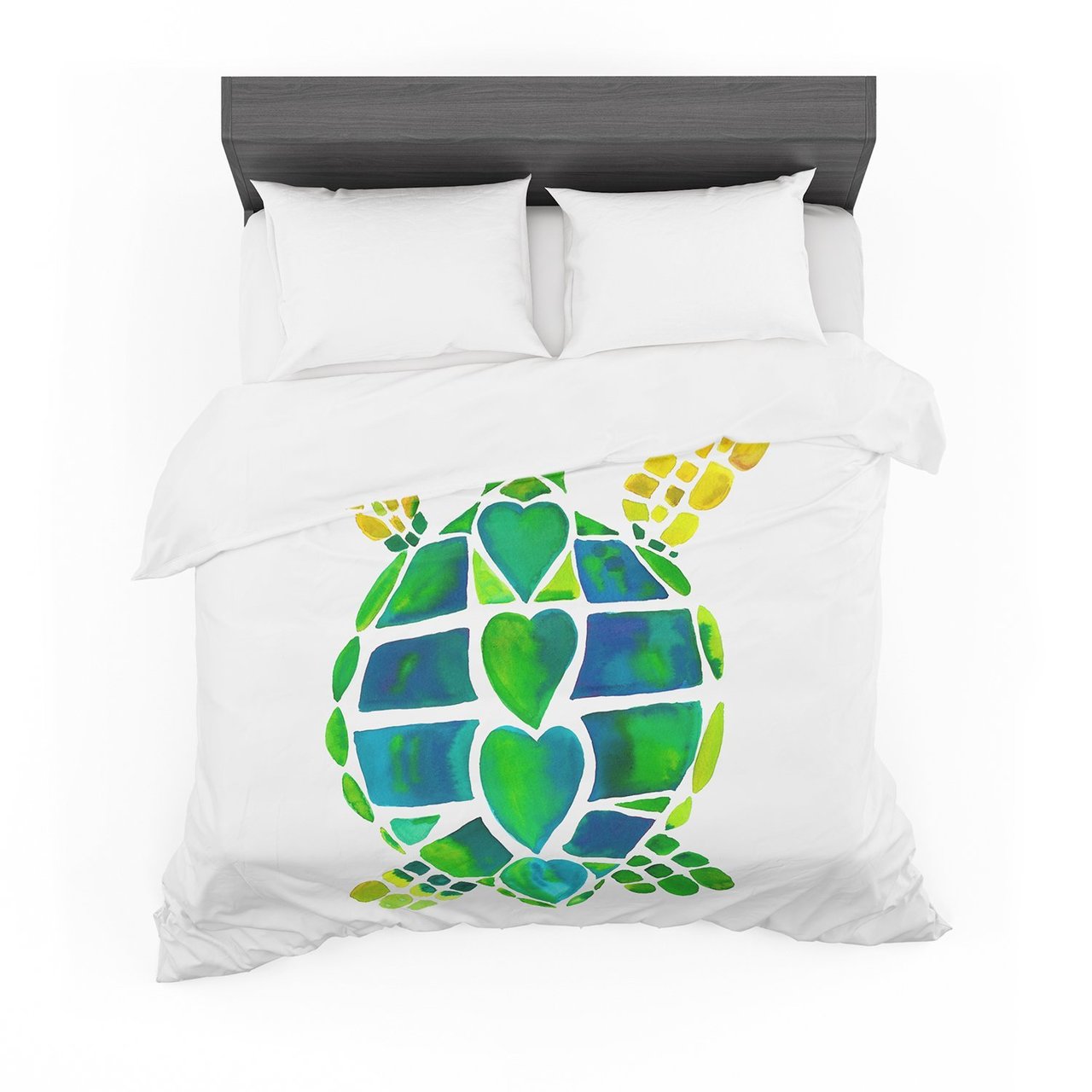 Catherine Holcombe ‘Turtle Love’ Green Teal Featherweight3D Customized Duvet Cover Bedding Sets