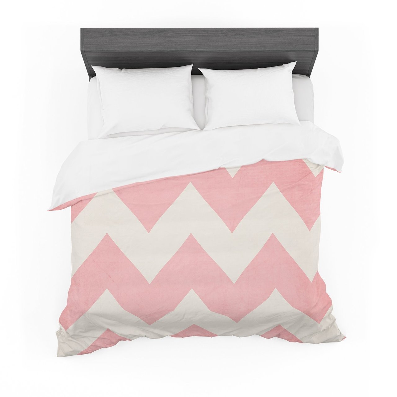 Catherine McDonald ‘Sweet Kisses’ Pink Chevron Featherweight3D Customized Duvet Cover Bedding Sets