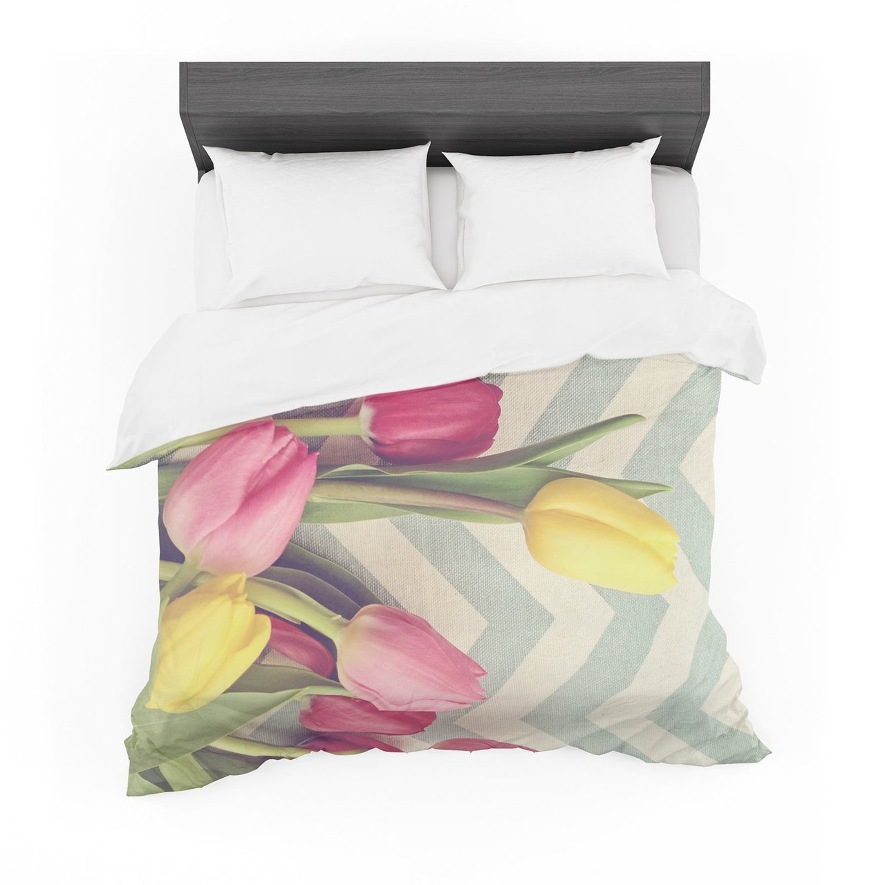 Catherine McDonald ‘Tulips and Chevrons’ Featherweight3D Customized Duvet Cover Bedding Sets