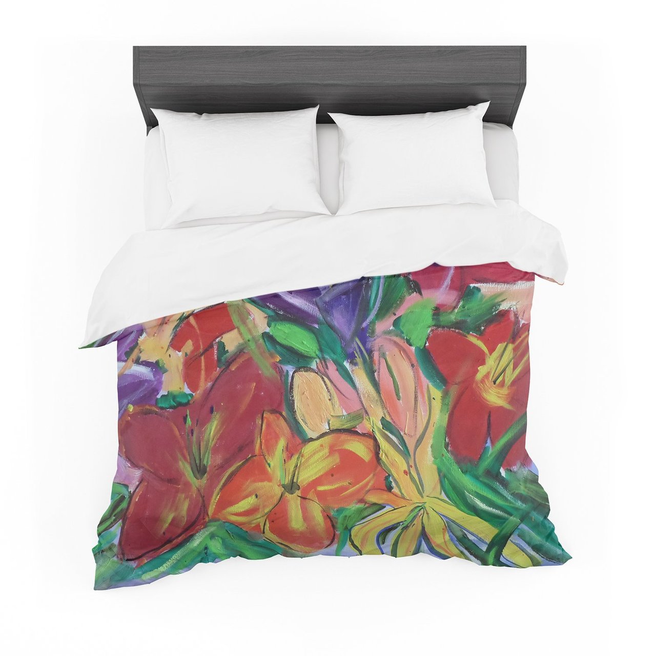 Cathy Rodgers ‘Matissetyled Lillies’ Rainbow Flower Featherweight3D Customized Duvet Cover Bedding Sets