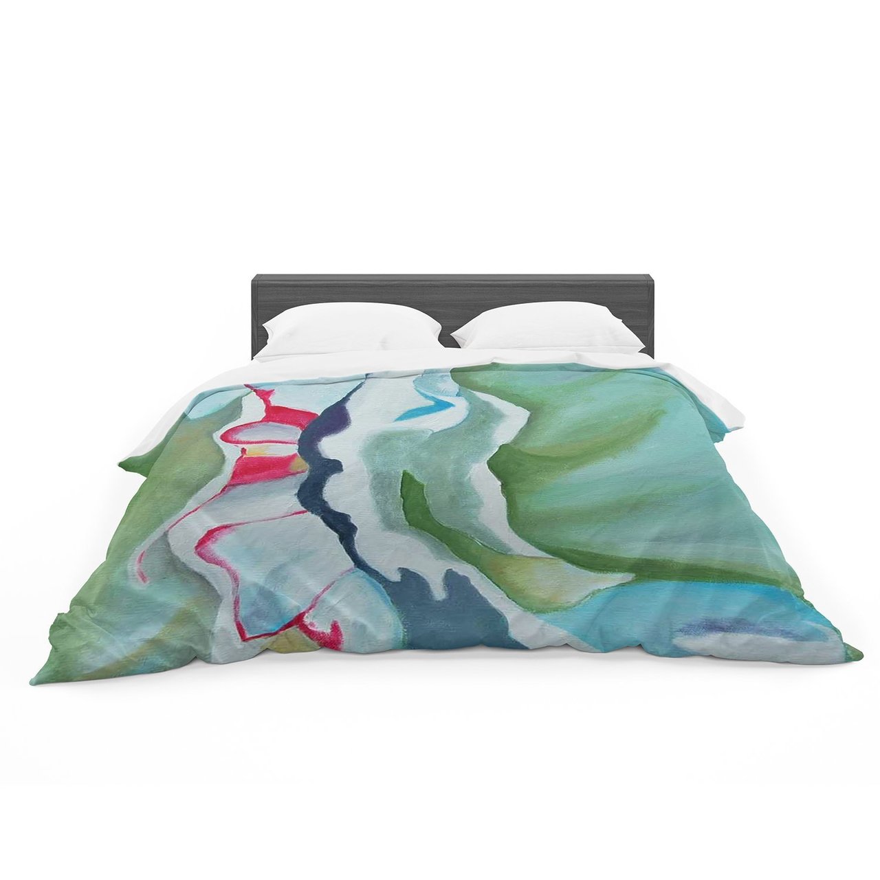 Cathy Rodgers ‘Peonyhadows’ Green Flower Featherweight3D Customized Duvet Cover Bedding Sets