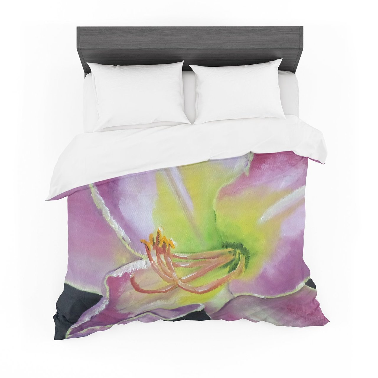 Cathy Rodgers ‘Violet and Lemon’ Purple Green Featherweight3D Customized Duvet Cover Bedding Sets
