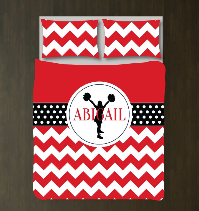 Cheer Chevron and Dot Bedding Set Customized Duvet Cover