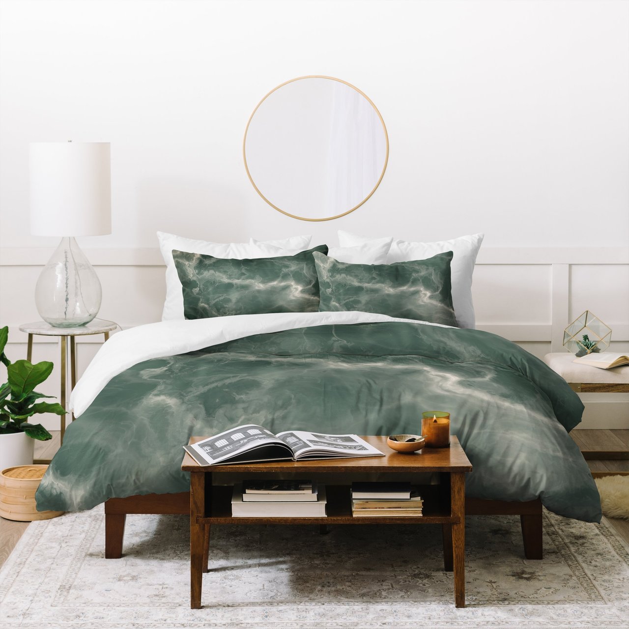 Chelsea Victoria Green Marble Duvet Cover