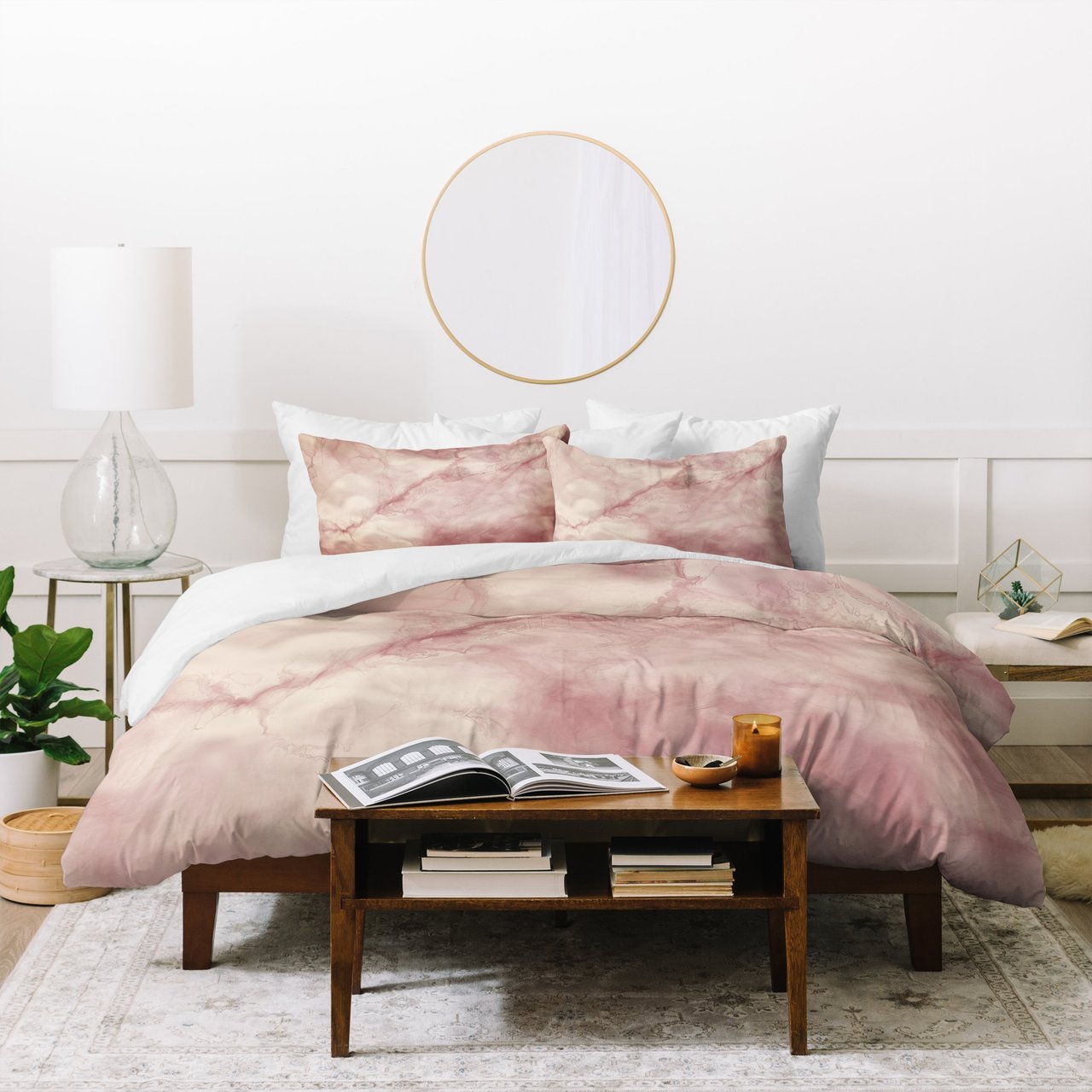 Chelsea Victoria Rose gold marble Duvet Cover Bedding Sets