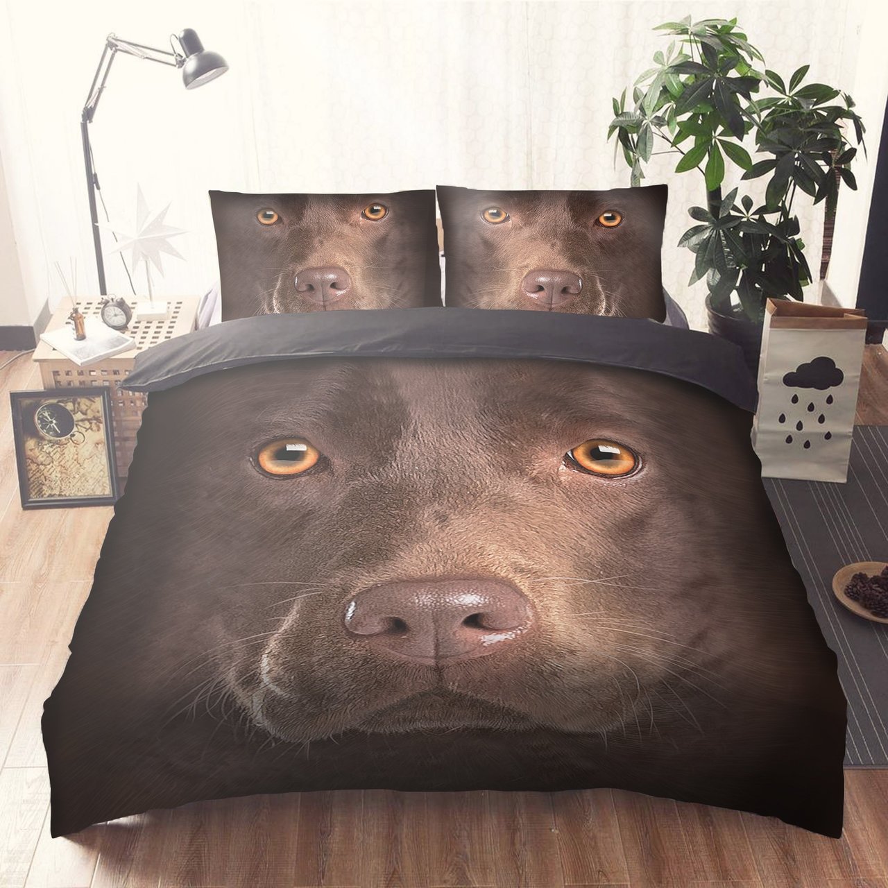 CHOCOLATE LAB 3D Customized Duvet Cover Bedding Sets