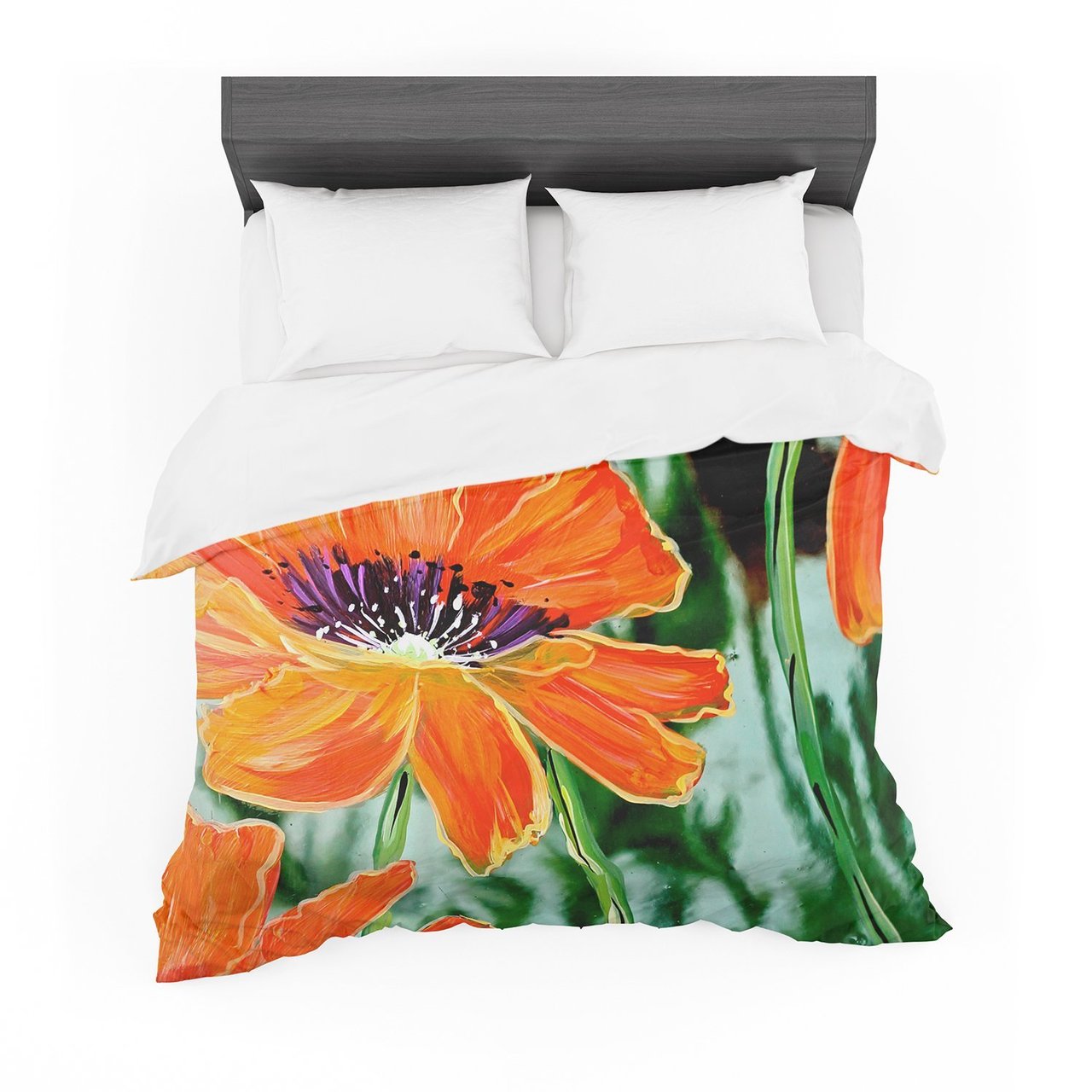 Christen Treat ‘Through the Looking Glass’ Orange Green Featherweight3D Customized Duvet Cover Bedding Sets
