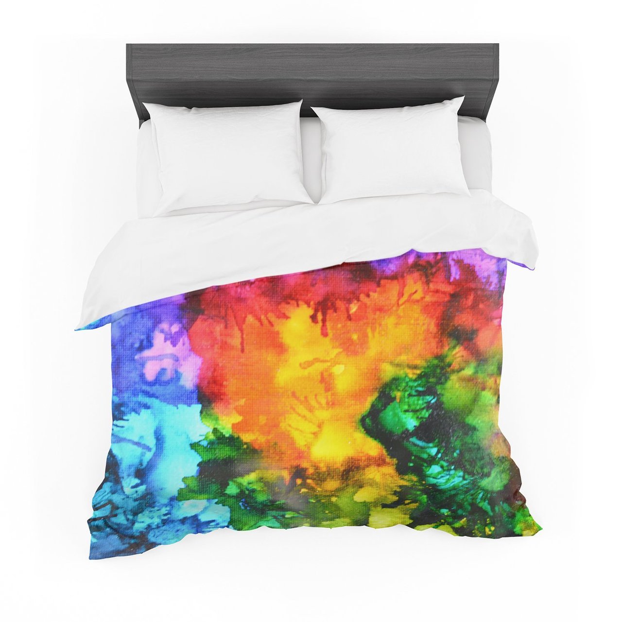 Claire Day ‘Karma’ Rainbow Paint Featherweight3D Customized Duvet Cover Bedding Sets