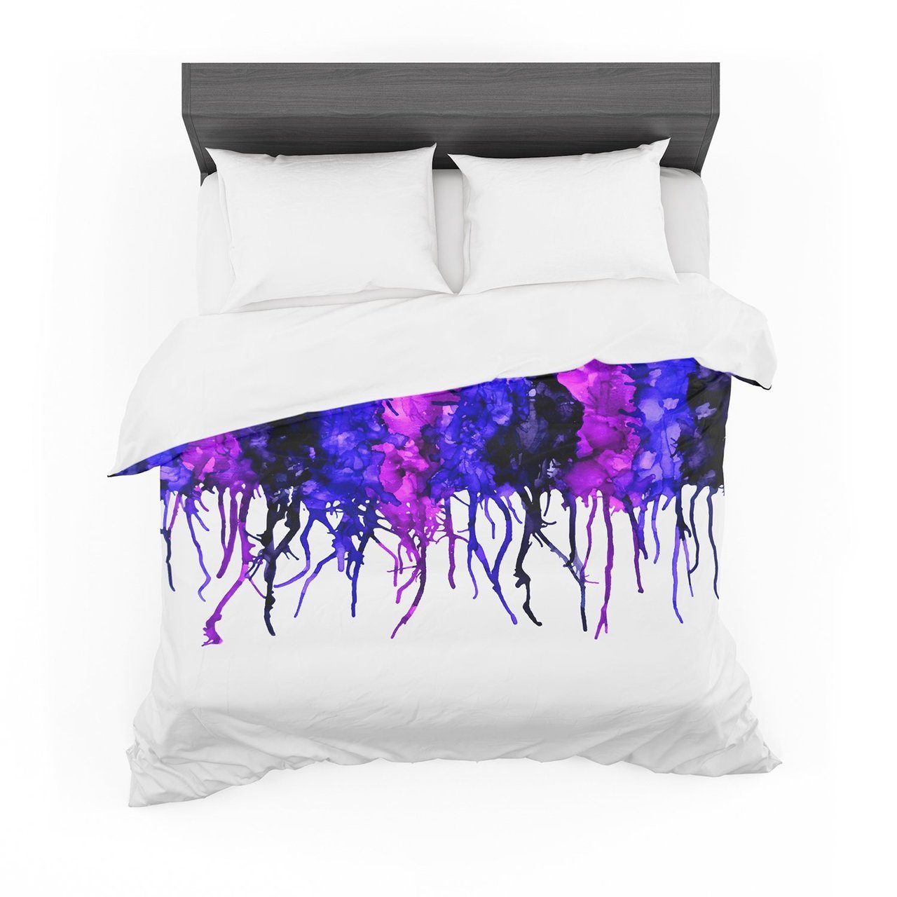 Claire Day ‘Purple Drops’ Lavender Blue Featherweight3D Customized Duvet Cover Bedding Sets
