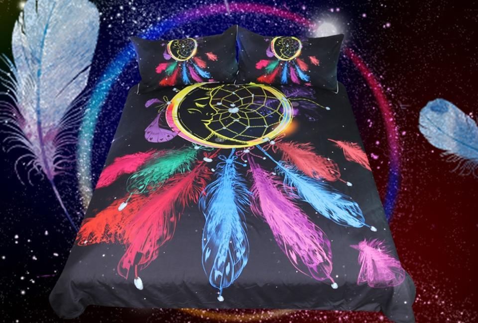 Colorful Feathers Dreamcatcher ART HOP 3D Customized Duvet Cover Bedding Sets