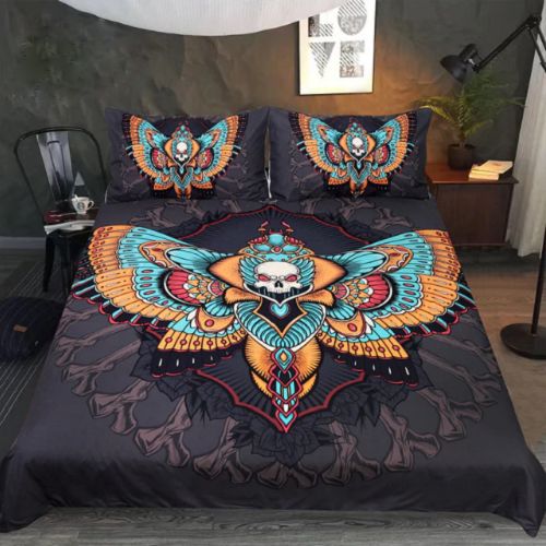Colorful Moth Bedding Set