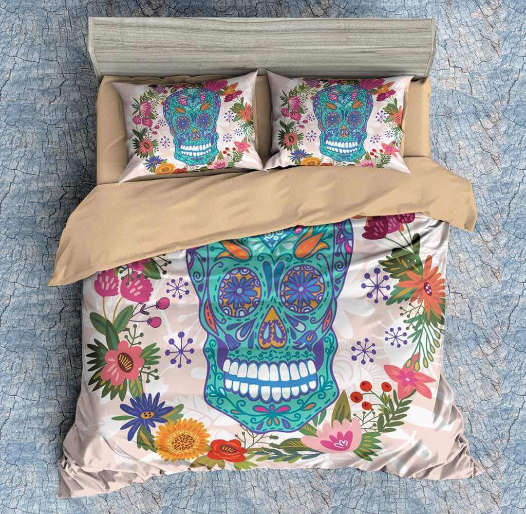 Colorful Skull 1 3D Customized Duvet Cover Bedding Sets