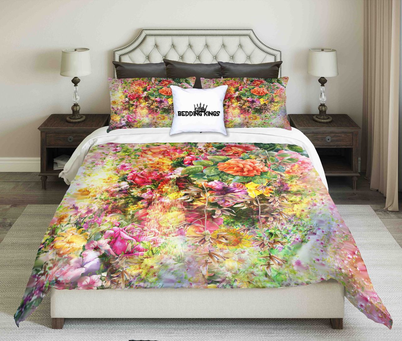 Colourful Flowers Desing | kings3D Customized Duvet Cover Bedding Sets