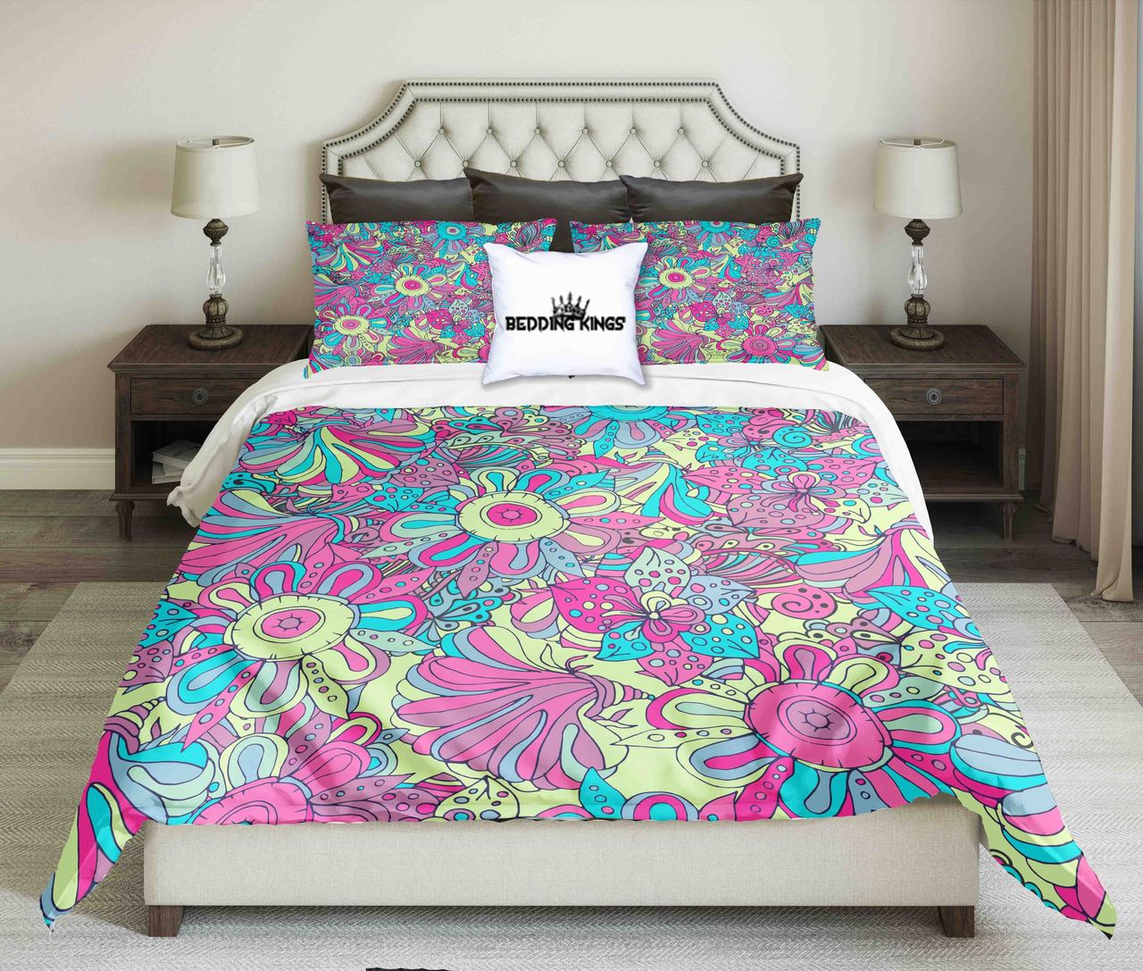 Colourful Flowers | kings3D Customized Duvet Cover Bedding Sets