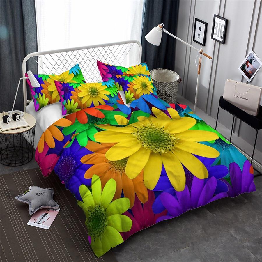 Colourful Gerbera 3D Customized Duvet Cover Bedding Sets