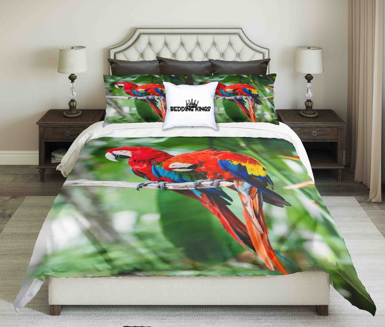 Colourful Parrots Design | kings3D Customized Duvet Cover Bedding Sets