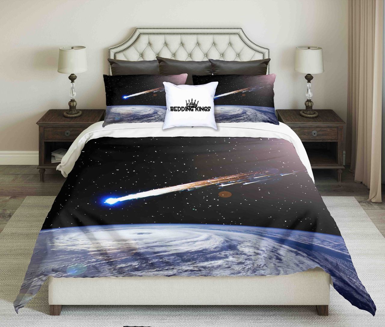 Comet Over The Earth Design | kings3D Customized Duvet Cover Bedding Sets