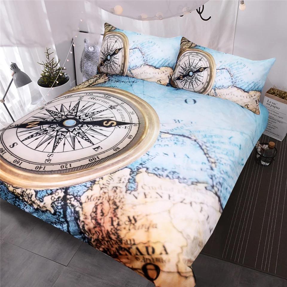 Compass 3D Customized Duvet Cover Bedding Sets