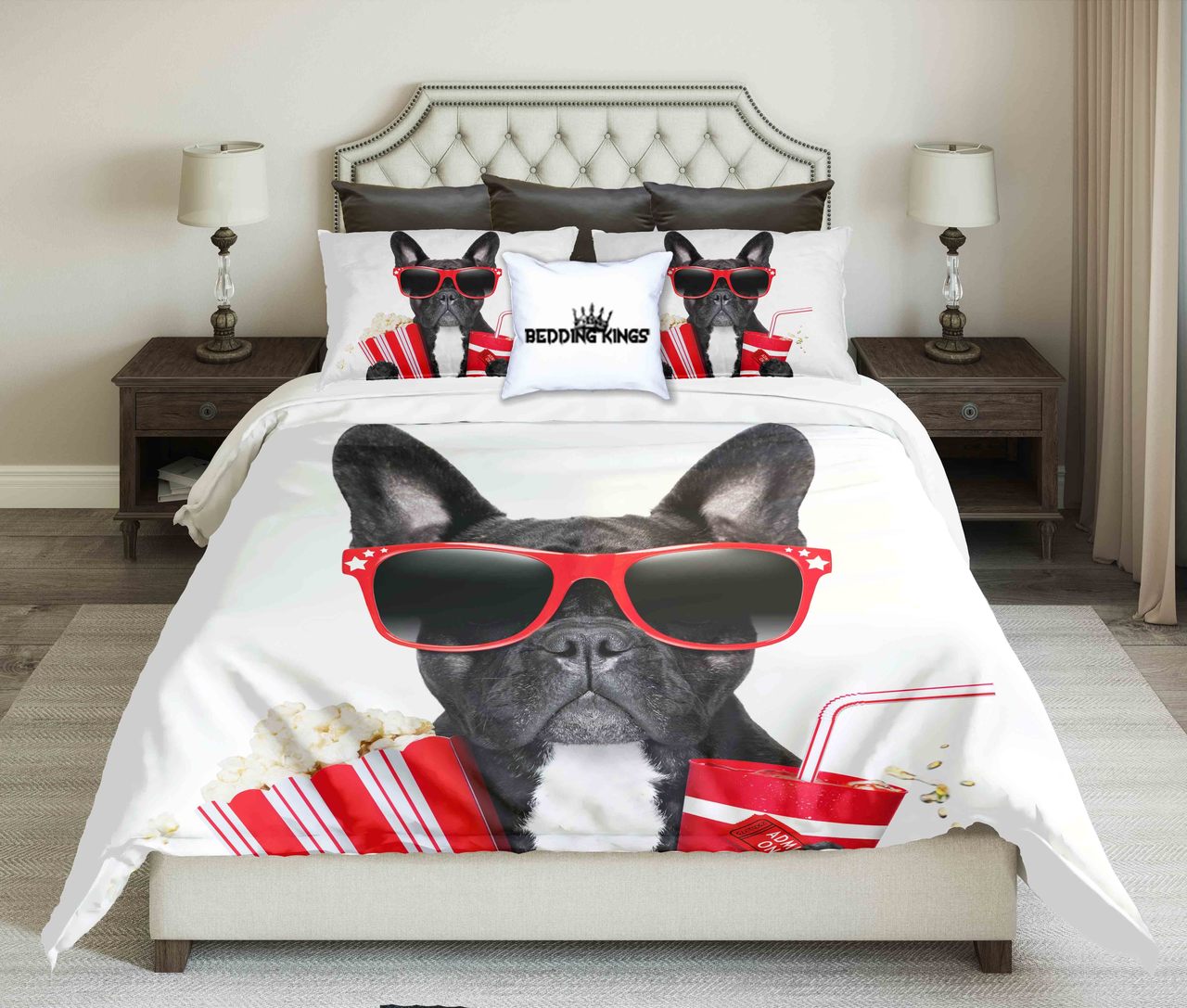 Cool French Buldog Design | kings3D Customized Duvet Cover Bedding Sets