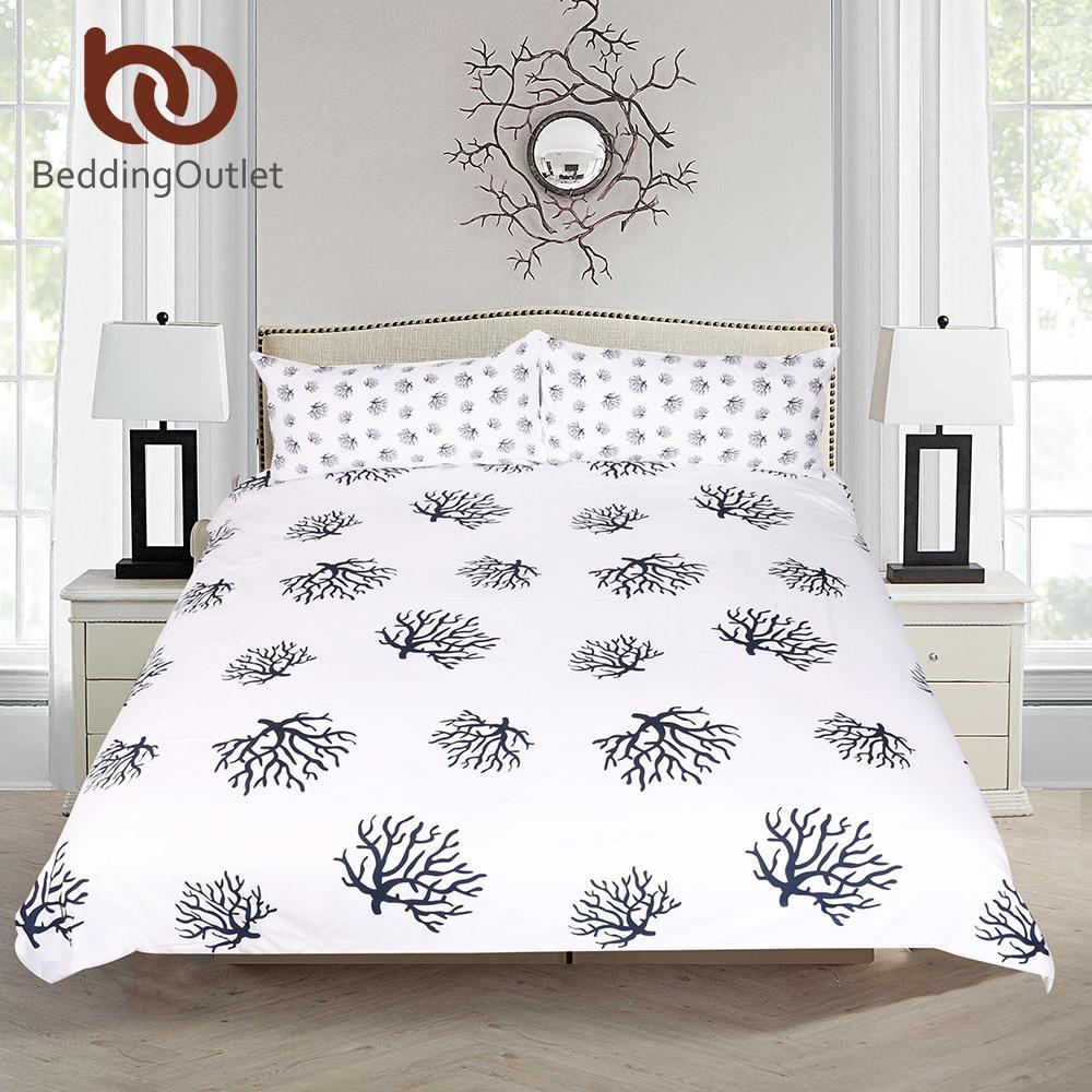Coral Animal Printed Dark Blue and White et Cozy Home Bedclothes 3D Customized Duvet Cover Bedding Sets