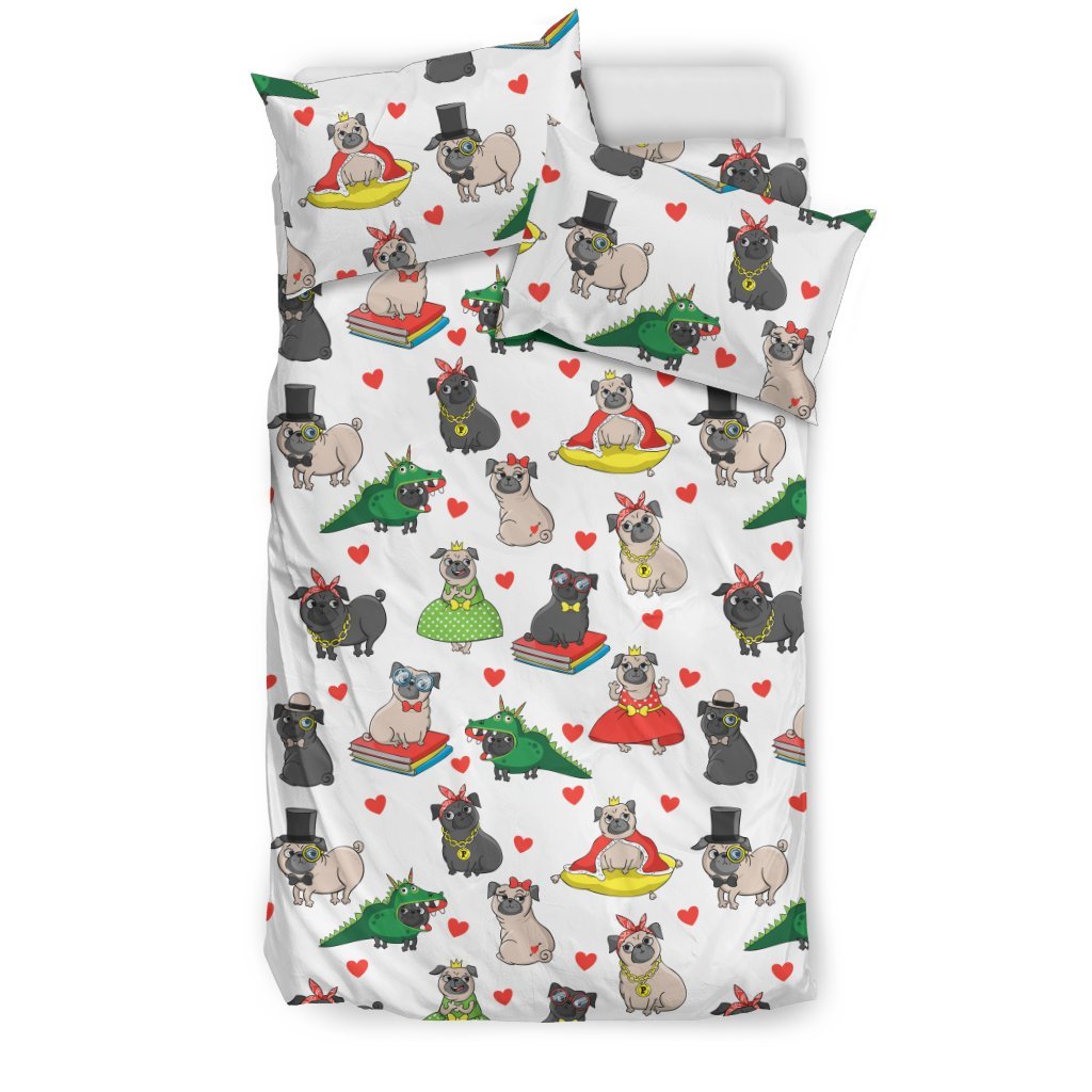 Costume Pugs 3D Customized Duvet Cover Bedding Sets