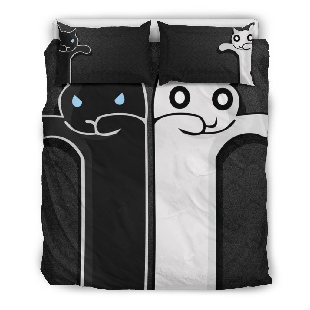 Couple Cats in Love 3D Customized Duvet Cover Bedding Sets