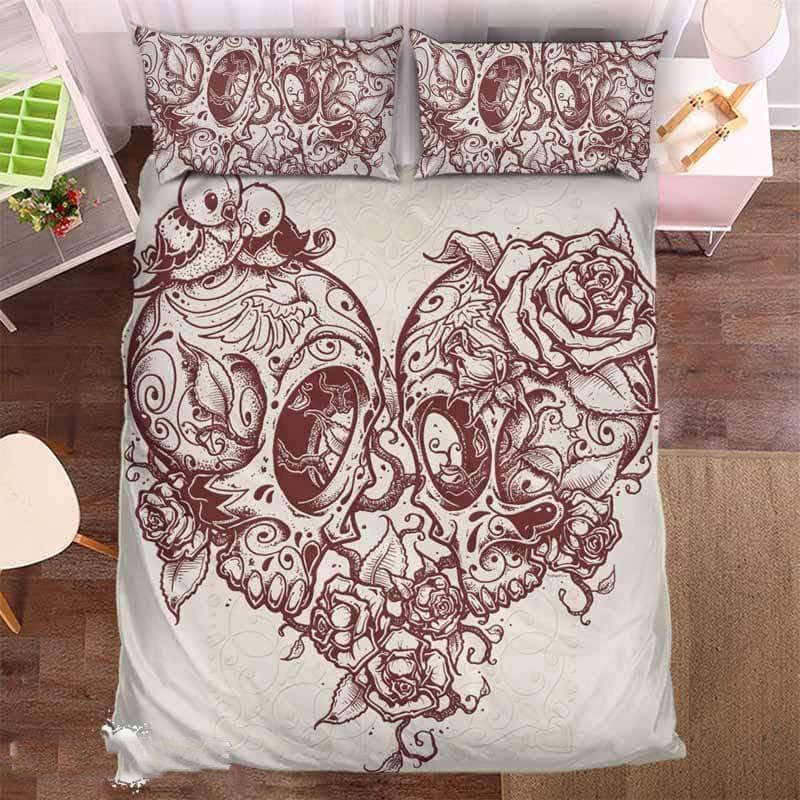 Couple Skull 3 3D Customized Duvet Cover Bedding Sets