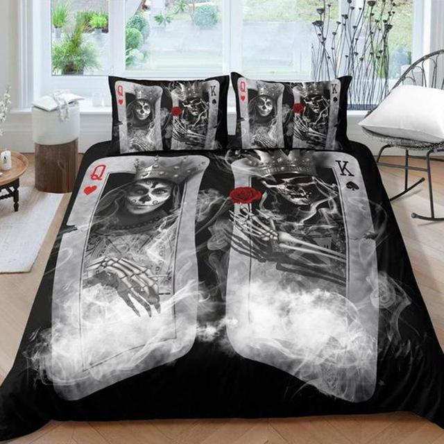 Coupleugarkull3D Customized Duvet Cover Bedding Sets