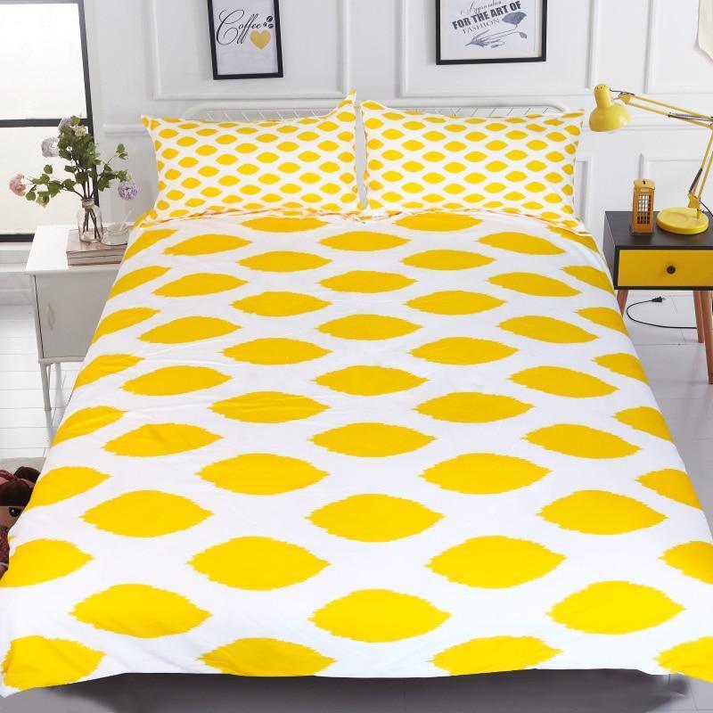 Cozy Lemon Print ART HOP 3D Customized Duvet Cover Bedding Sets