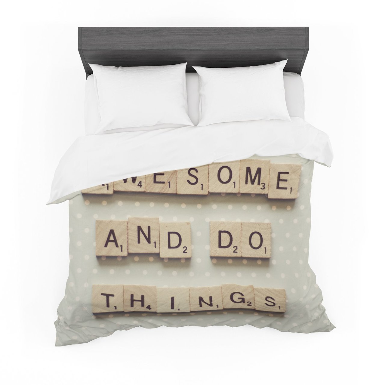 Cristina Mitchell ‘Be Awesome And Do Things’ Wooden Letters Featherweight3D Customized Duvet Cover Bedding Sets