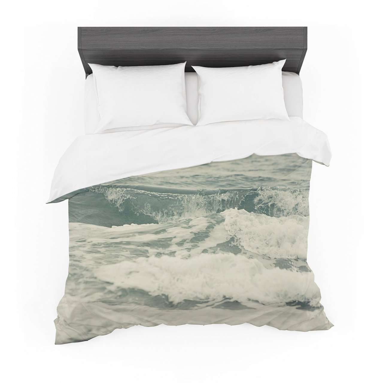 Cristina Mitchell ‘Crashing Waves’ Teal Ocean Featherweight3D Customized Duvet Cover Bedding Sets