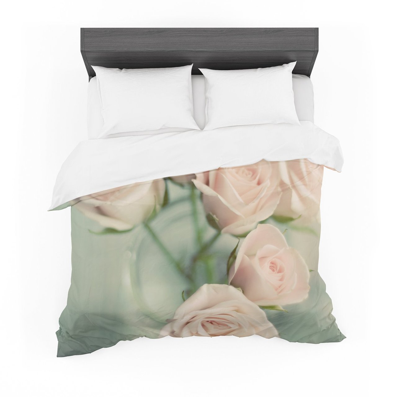 Cristina Mitchell ‘Pink Romance’ Teal Blush Featherweight3D Customized Duvet Cover Bedding Sets