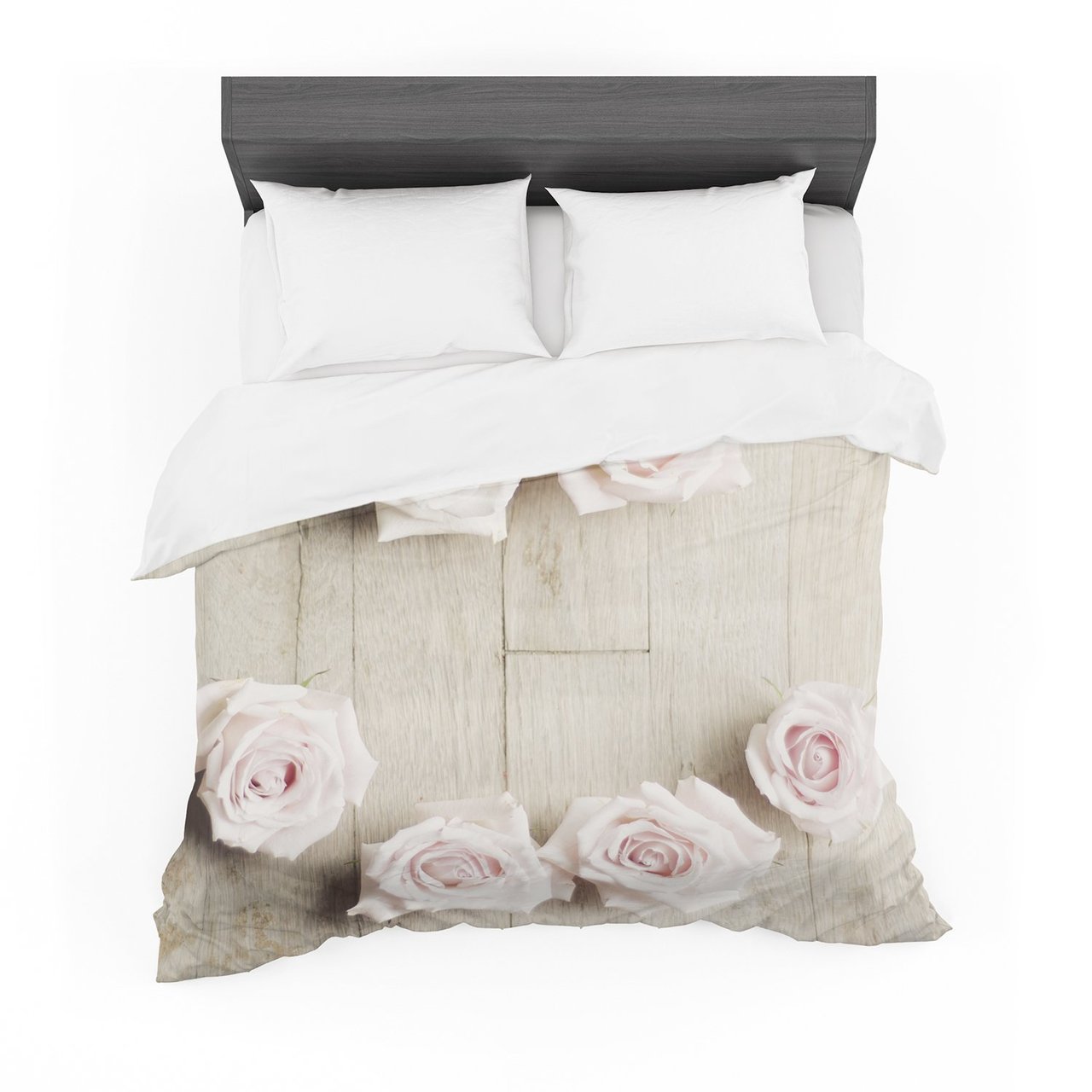 Cristina Mitchell ‘Smile’ Wood Roses Featherweight3D Customized Duvet Cover Bedding Sets