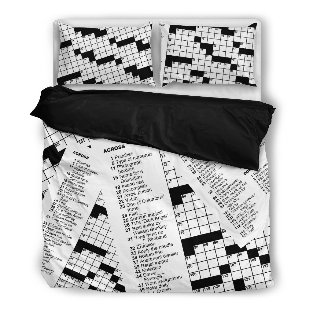 Crossword 3D Customized Duvet Cover Bedding Sets