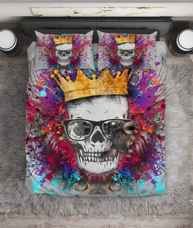 Crowned kull Paint plash ART HOP 3D Customized Duvet Cover Bedding Sets