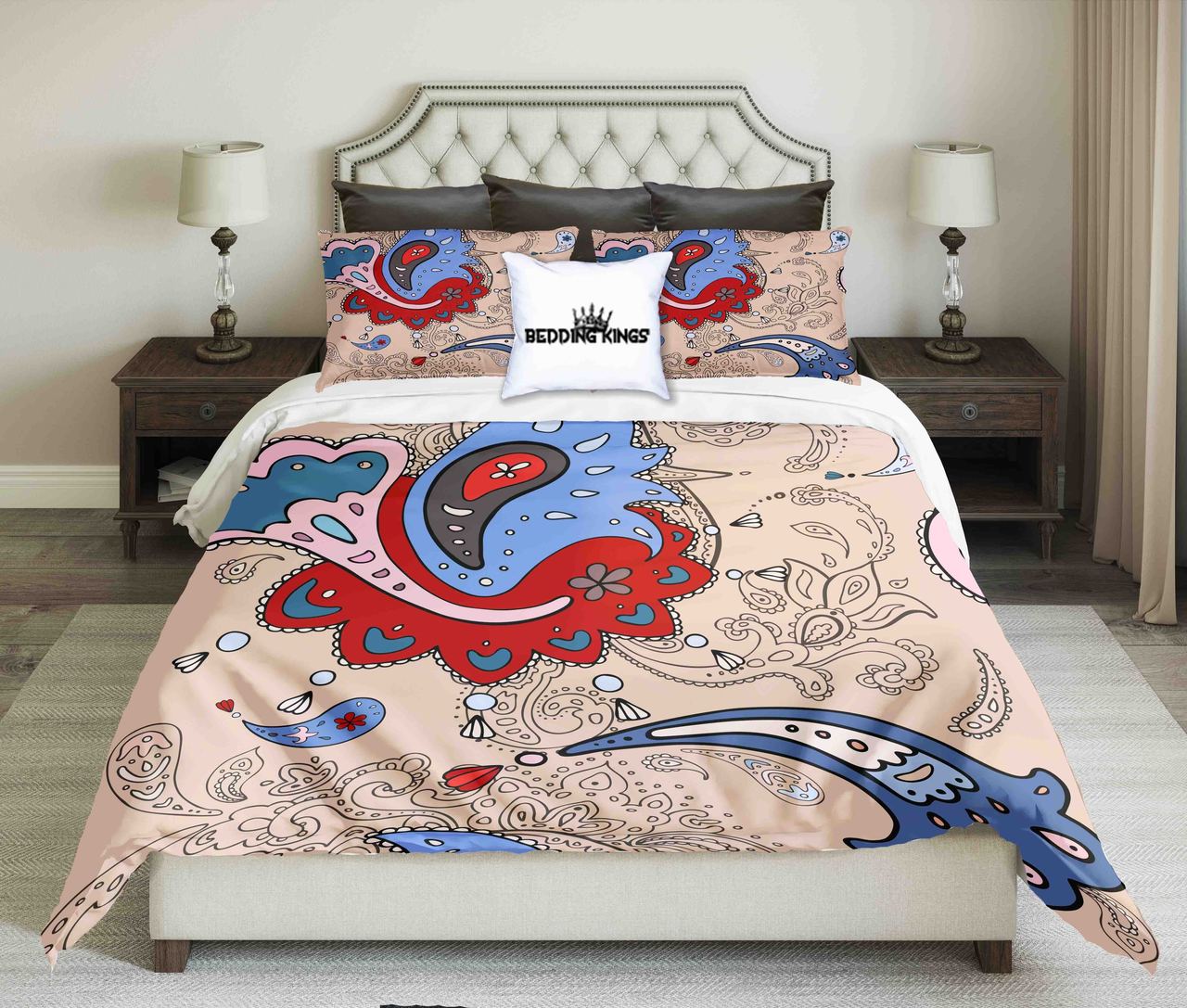 Curve Pattern Bohemian | kings3D Customized Duvet Cover Bedding Sets