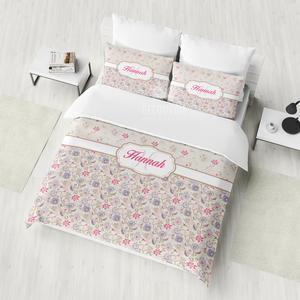 custom monogrammed floral interior room decor spread with name 3D Customized Duvet Cover Bedding Sets