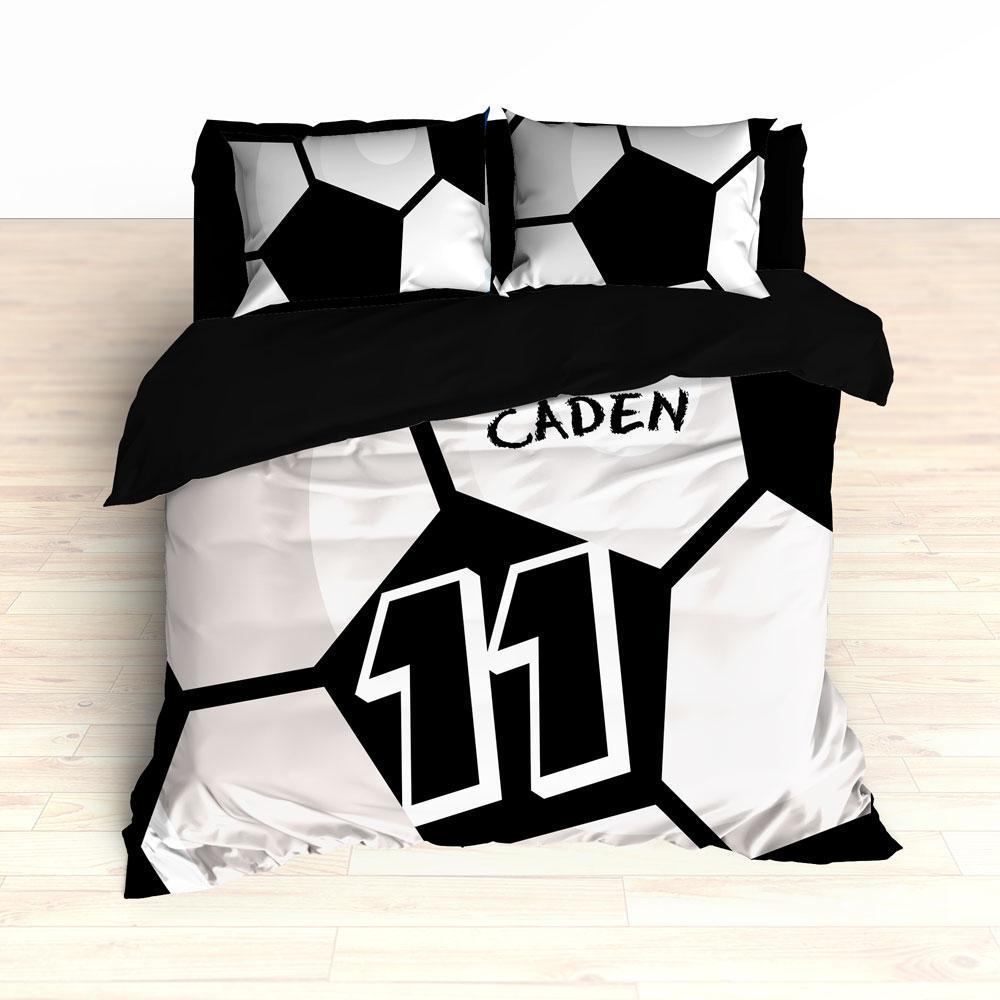 Custom Soccer Theme Bedding, Personalized Duvet or Comforter Sets