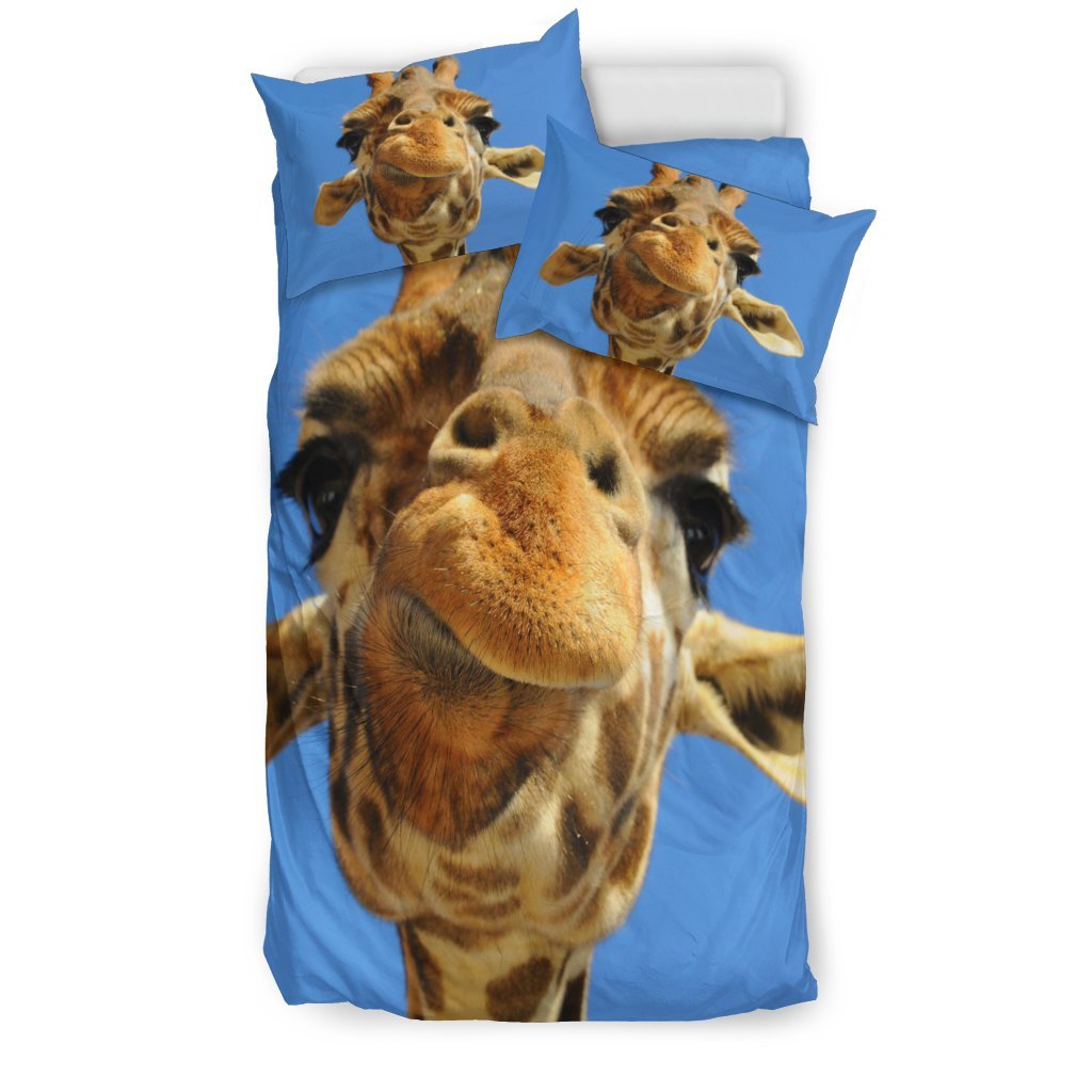 Cute Giraffe Doona 3D Customized Duvet Cover Bedding Sets