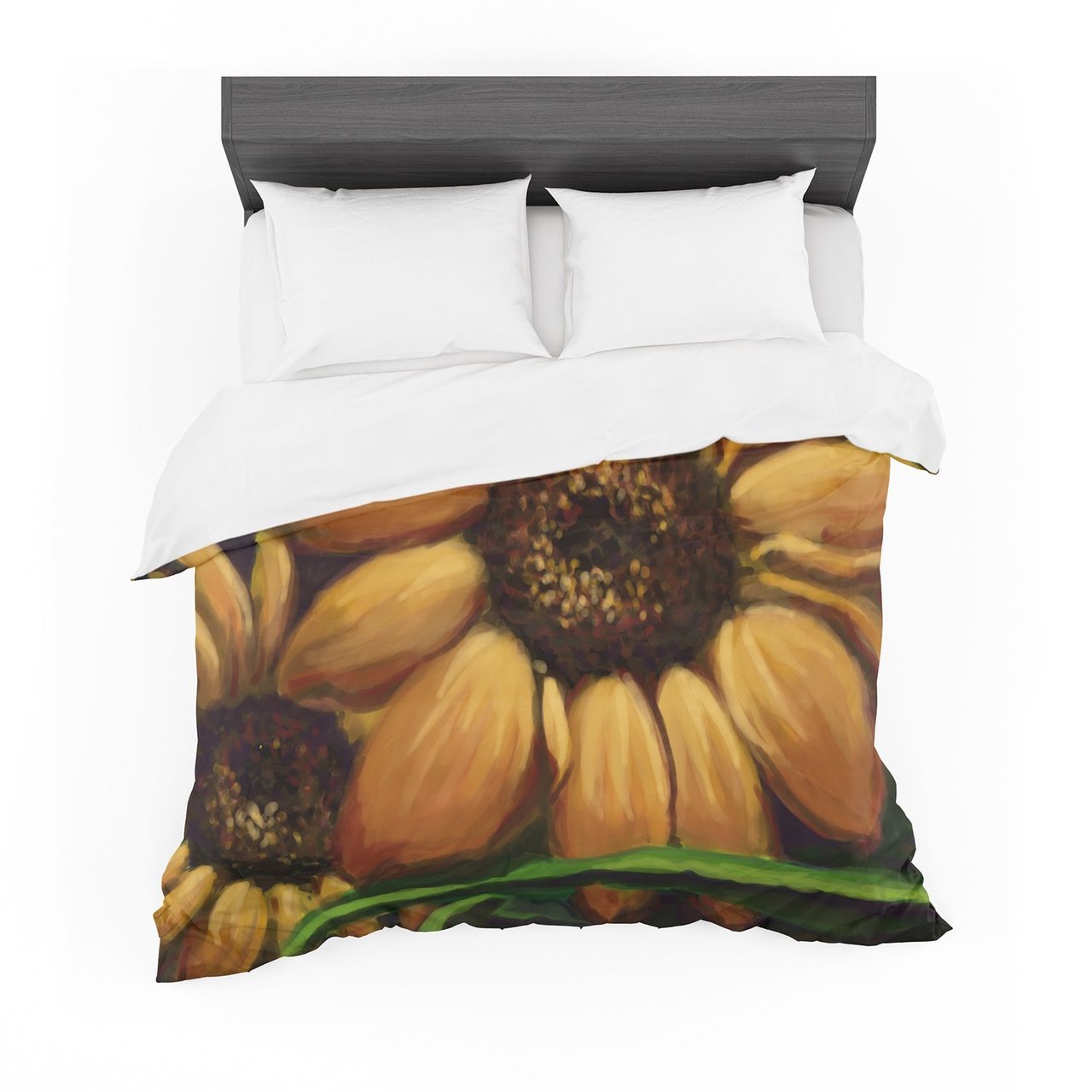 Cynditeen ‘Sunflower Days’ Yellow Floral Featherweight3D Customized Duvet Cover Bedding Sets
